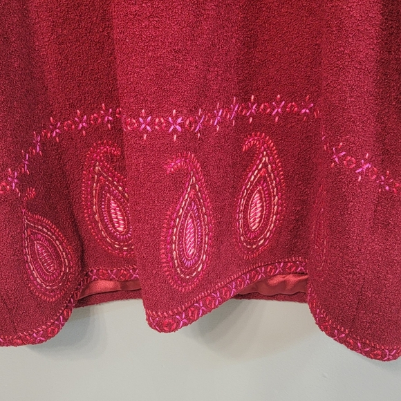 Linea By Louis Dell' Olio New Floral Paisley Boho‎ Cabincore Wool Jacket Womens - Picture 10 of 13